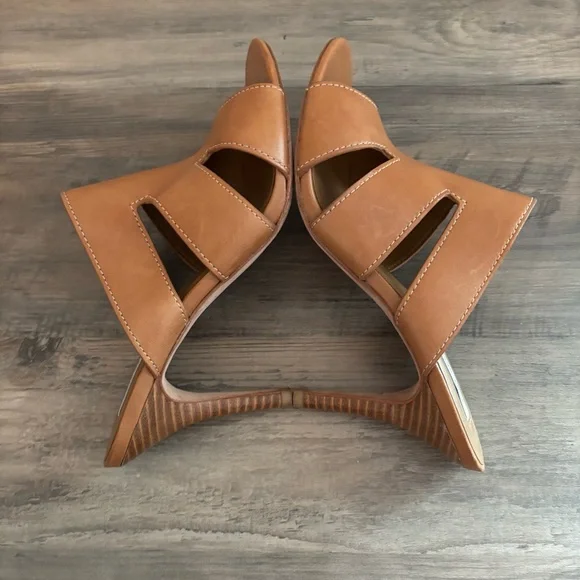 Cole Haan Phira Mule Heels Leather Open Toe Shoes Size 8 - Picture 14 of 14